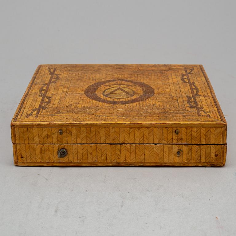 SKRIN, halmarbete, sengustavianskt, omkring 1800.