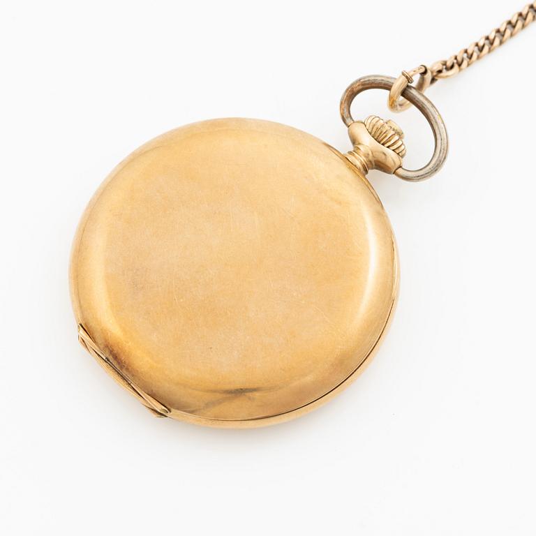 Klas Hedmark, Södertälje, pocket watch, 51 mm, hunter, "Boliden guld".