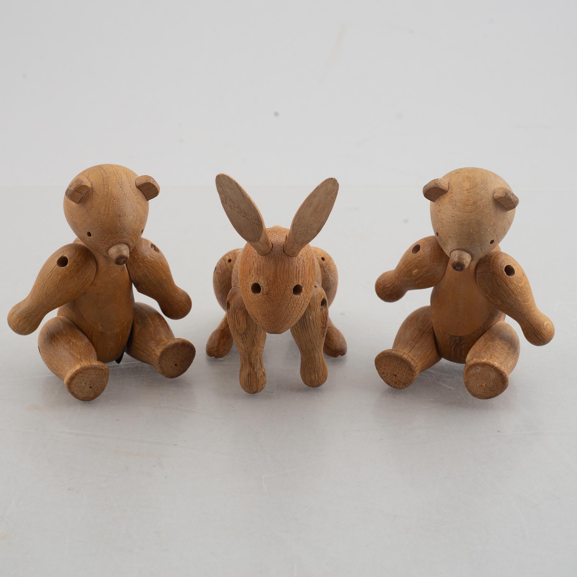 Kay Bojesen, figures, 3 pcs, Denmark.