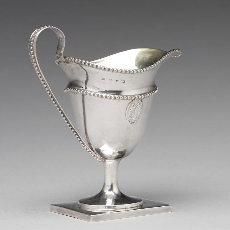 Stephan Westerstråhle, gräddkanna, silver, Stockholm 1785. Gustaviansk.