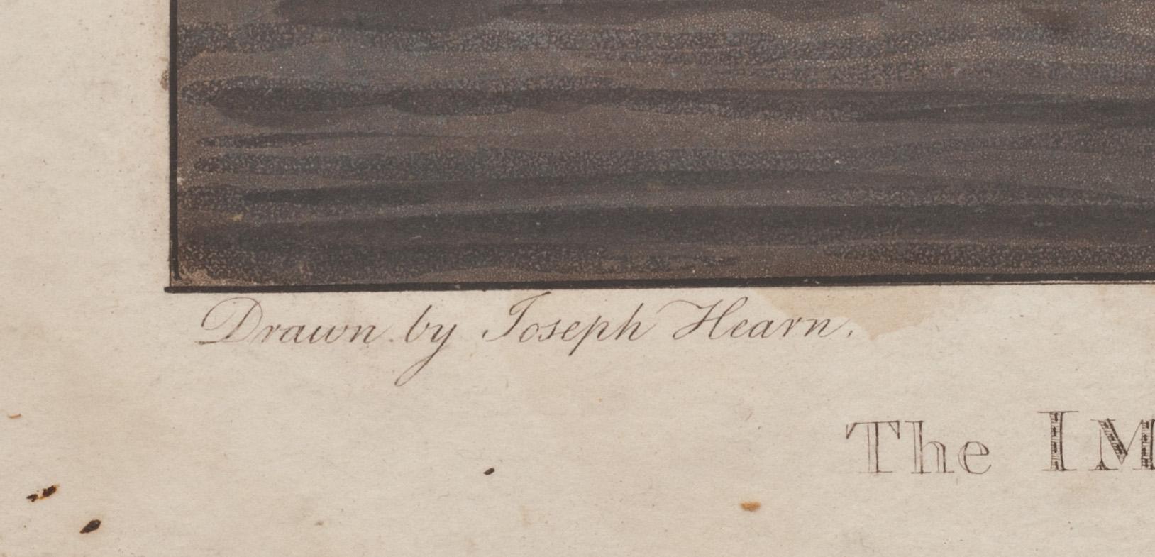 JOSEPH HERAN, efter, handkolorerat tryck. Gravör THOMAS MILTON. 1800-tal.