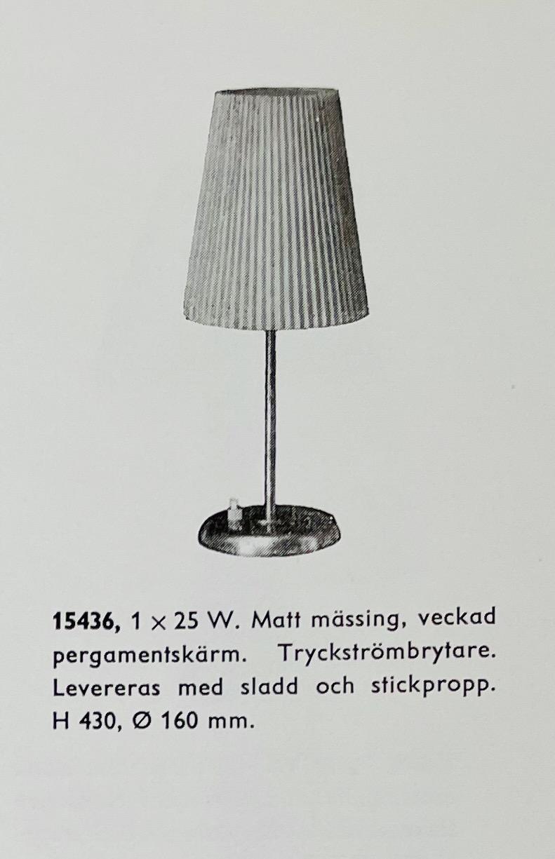 Harald Notini, a pair of table lamps model "15436", Arvid Böhlmarks Lampfabrik, Stockholm, 1950's.