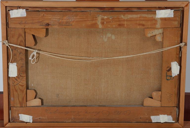 OKÄND KONSTNÄR, olja på duk. Otydl sign o dat 1908.