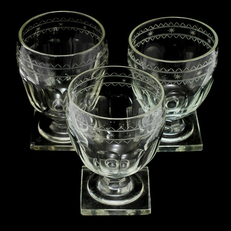 GLAS, sex st, 1800/1900-tal.