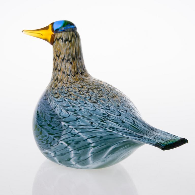 A glass bird, signed Oiva Toikka, Nuutajärvi Notsjö, 1537/2000.