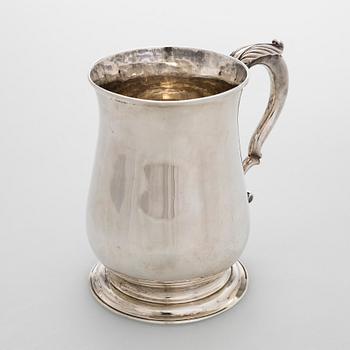 Robert Albin Cox, tuoppi, sterlinghopeaa, Lontoo 1754.