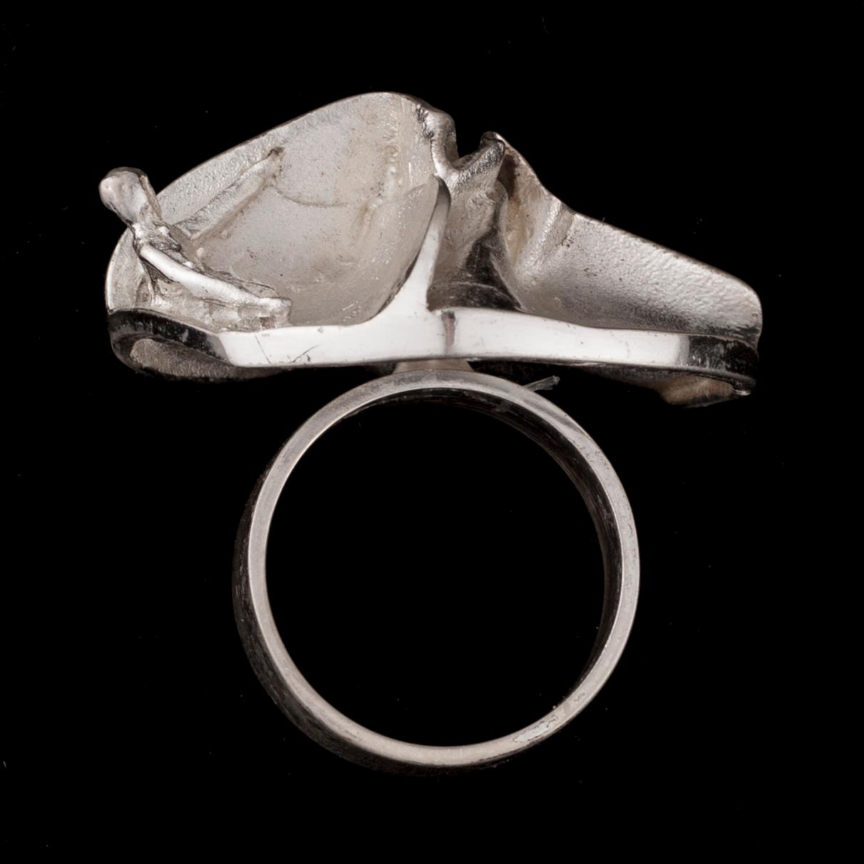 RING, silver, "Jaaras dröm". Björn Weckström, Lapponia 1969.