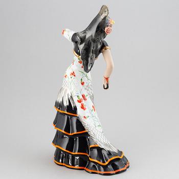 C.I.A. Manna, a large ceramic figurine "Fior di Spagna" (The Spanish Dancer), Torino, Italy 1940-50's.