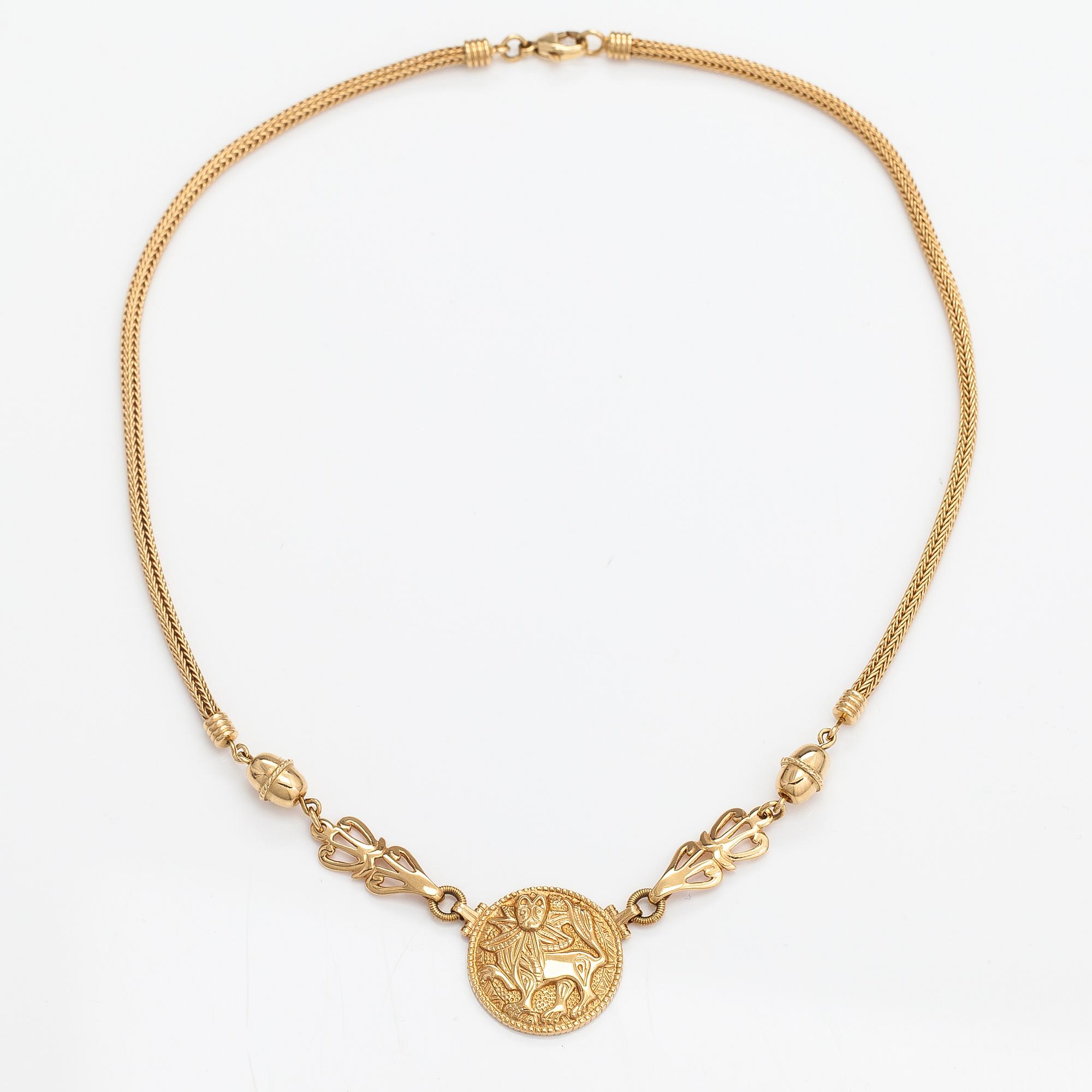 Kalevala Koru, An 18K gold necklace "Sun lion". Helsinki 2005.