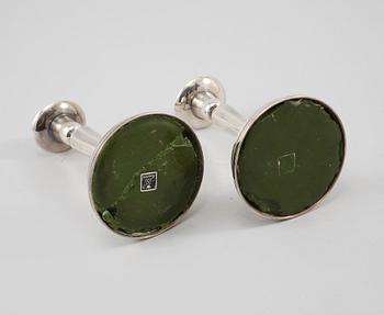 LJUSSTAKAR, ett par, silver, MGAB, Uppsala, 1958.