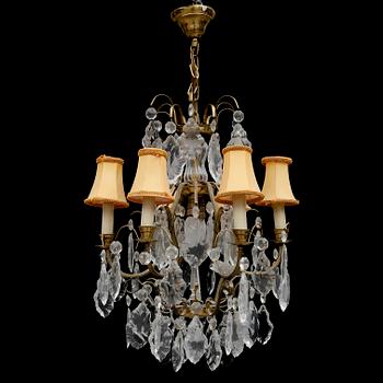 LJUSKRONA, barockstil, 1900-talets mitt. Höjd ca 60 cm.