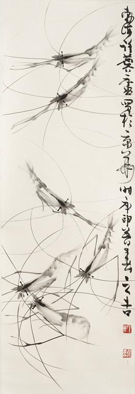 Xu Linlu, A Chinese hanging scroll, signed.