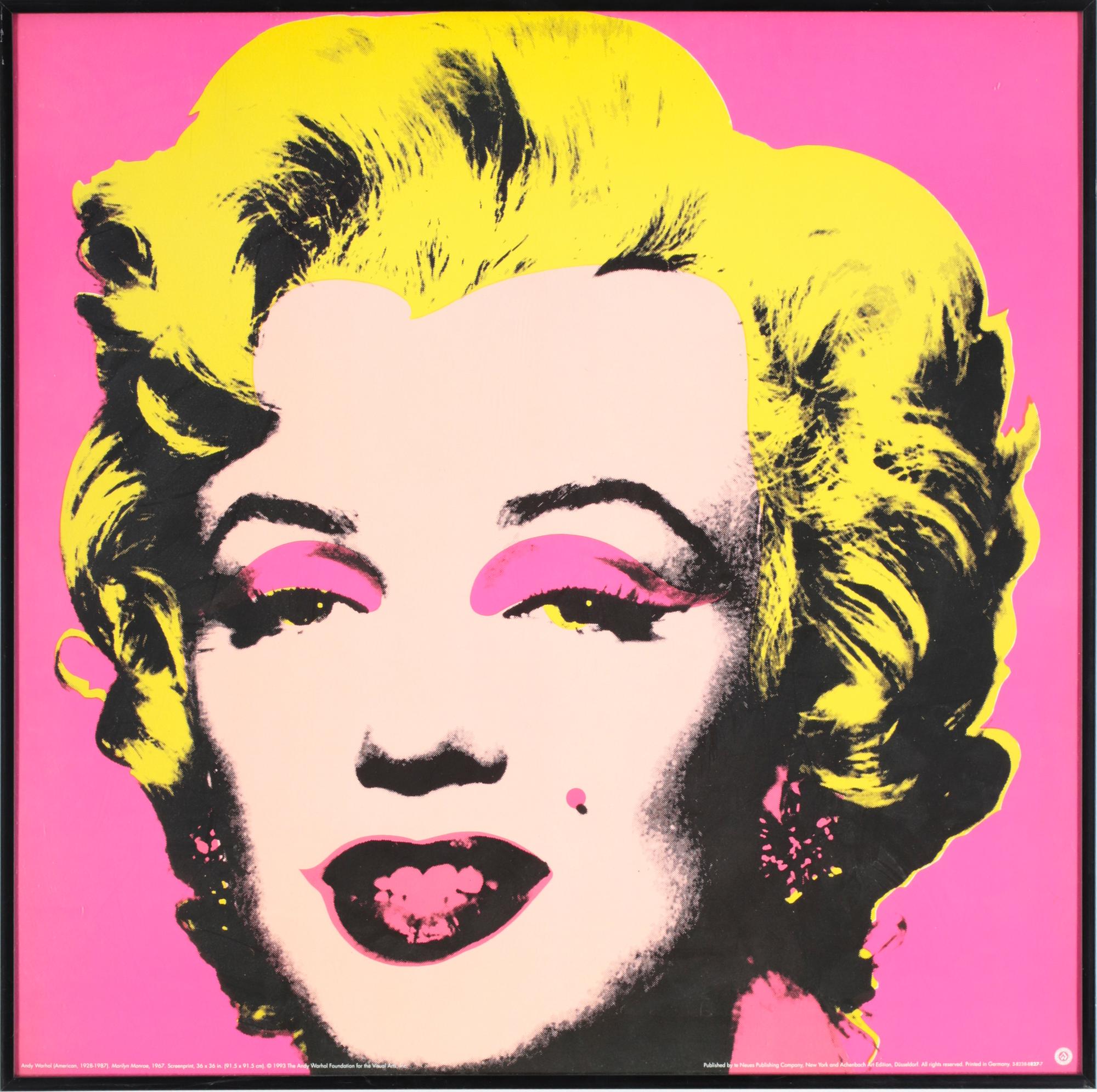 ANDY WARHOL, efter, offsetlitografi / poster, "Marilyn Monroe". Andy Warhol Foundation, 1993.