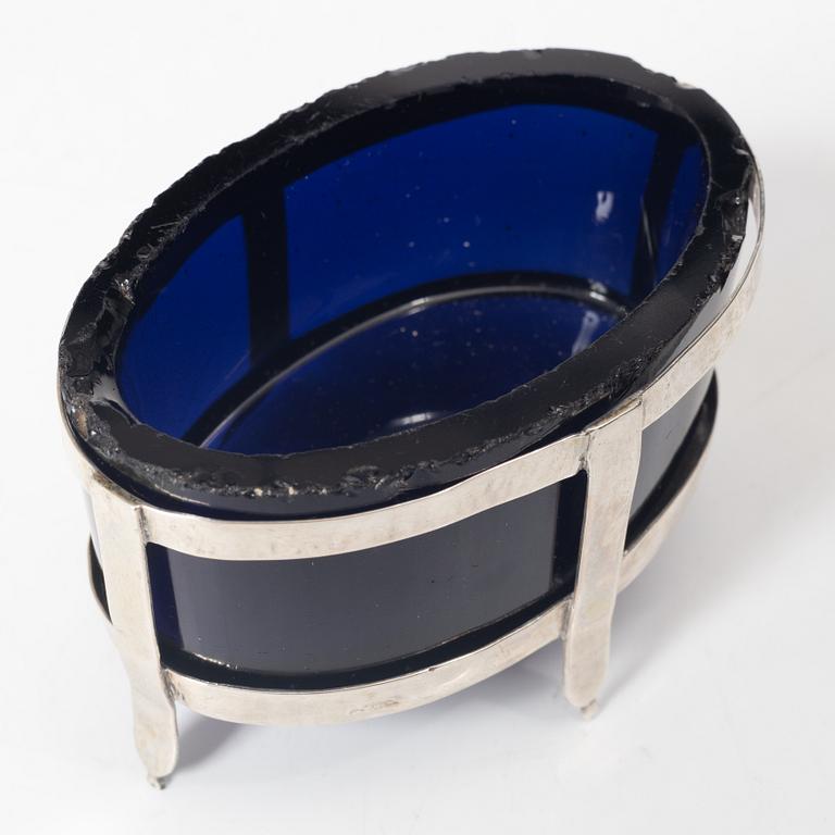 Salt cellars, two pairs of similar, silver, Sweden, around the year 1800/early 19th Century.