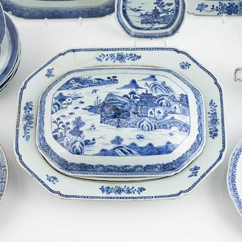 Parti porslin, 17 delar, Kina, Qingdynastin,