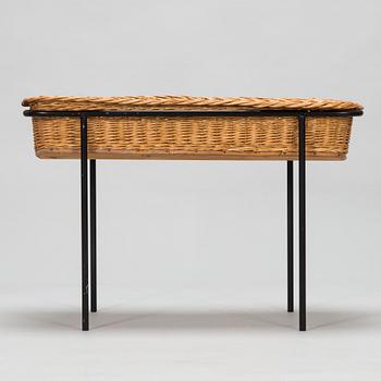 A 1950s/60s rattan flower stand.