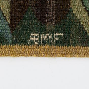 Märta Måås-Fjetterström, vävnad, gobelängteknik, "Täppan", signerad AB MMF.