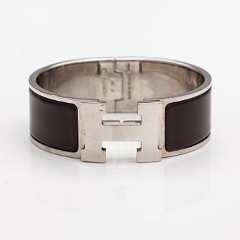 Hermès, Armband "H click", metall och emalj. Märkt Hermès, P, S, Made in France.