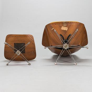 George Mulhauser, fåtölj och ottoman, "Mr. Chair II" för Plycraft Inc. 1960-tal.