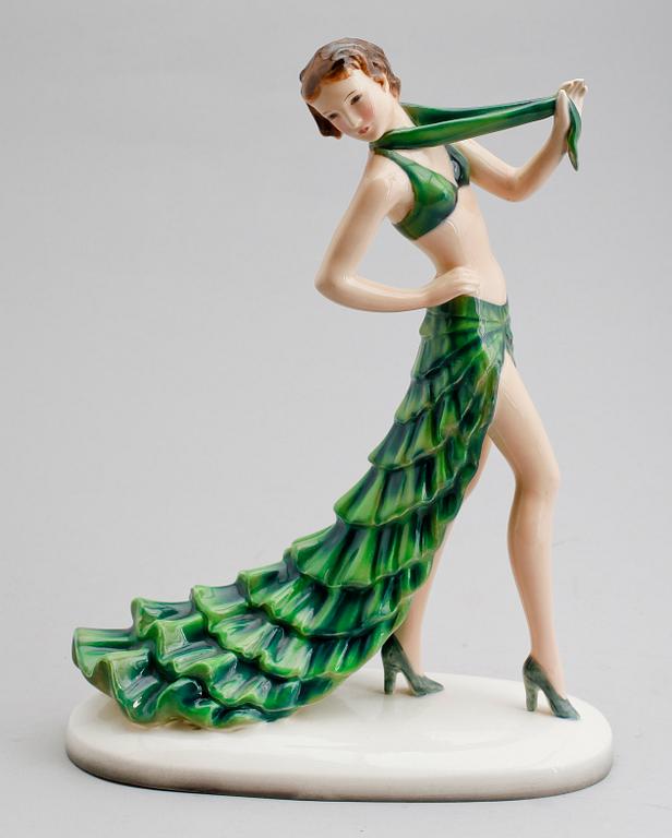 FIGUR, porslin, Goldscheider, Wien.