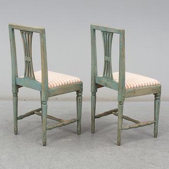 STOLAR, ett par, gustaviansk stil, 1800-talets andra hälft.