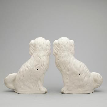 FIGURINER, ett par, flintgods, England, tidigt 1900-tal.
