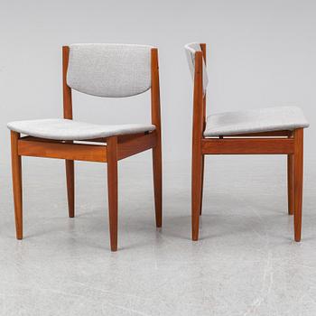 FINN JUHL, four chairs, France & Sons, Denmark.