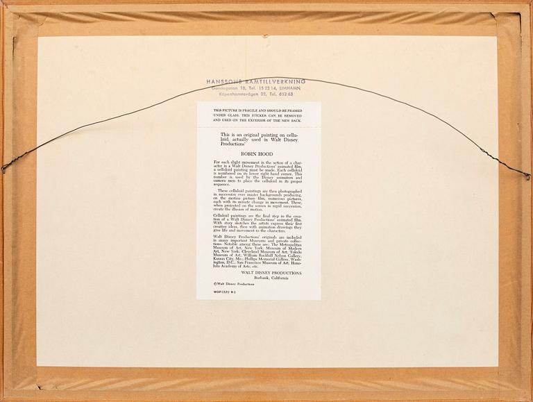 Filmcell från filmen "Robin Hood", Walt Disney.