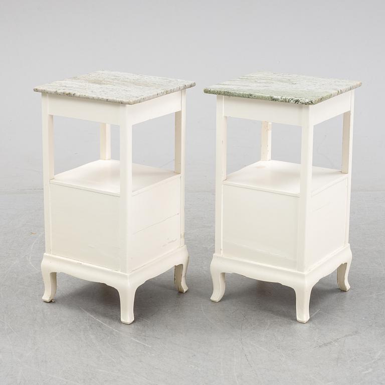 A pair of early 20th century bedside tables.