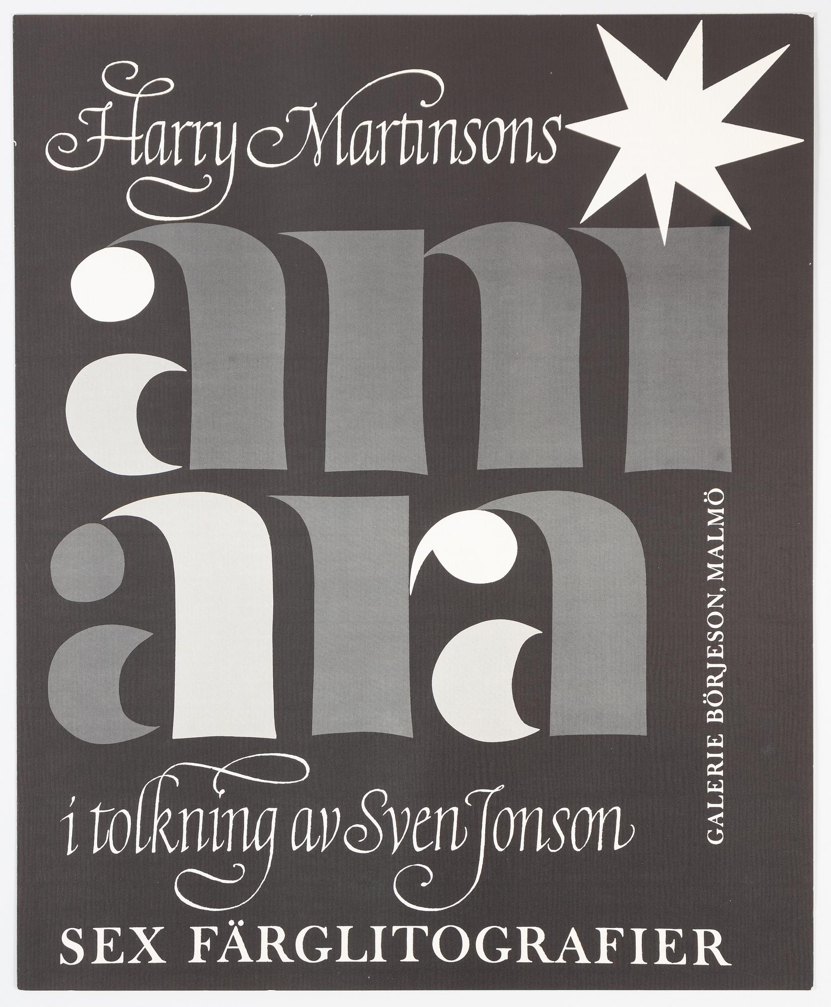 Sven Jonson, "Harry Martinsons Aniaira" i tolkning av Sven Jonson.