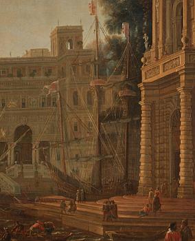 Claude Lorrain After, Port scene with the Villa Medici.