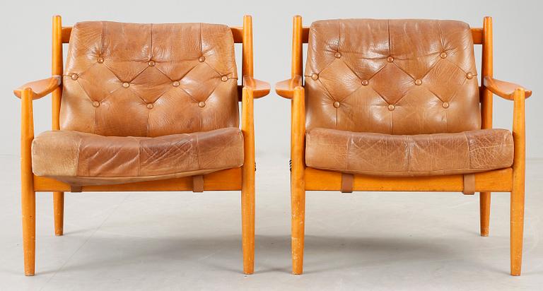 FÅTÖLJER, ett par, "Läckö", OPE, Ingemar Thillmark, 1960-tal.