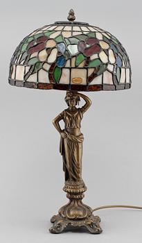 BORDSLAMPA, Tiffanystil, 1900/2000-tal.