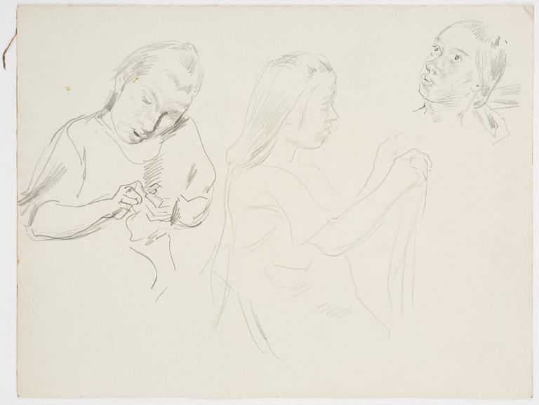 Lotte Laserstein, Skisser, 14 stycken.