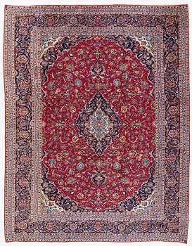 A Keshan carpet, c. 384 x 300 cm.
