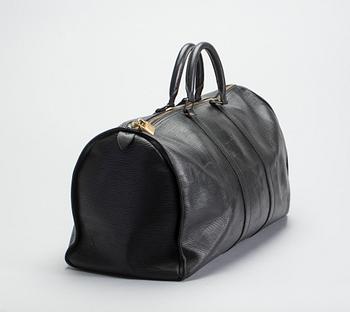VÄSKA, "Keepall 50 Epi Black", Louis Vuitton.