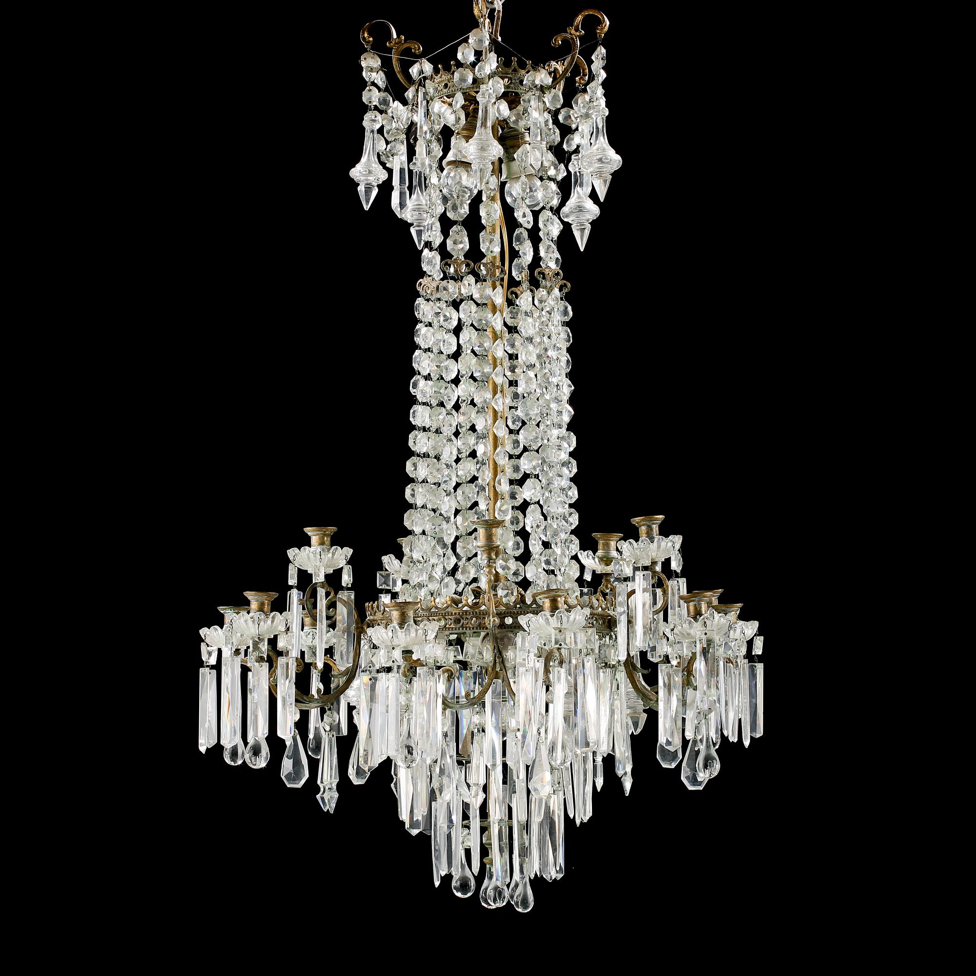 LJUSKRONA, 1800-talets slut. Höjd ca 100 cm.