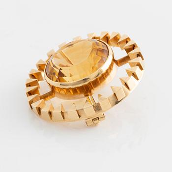 Anders Högberg, brooch, 18K gold with citrine.