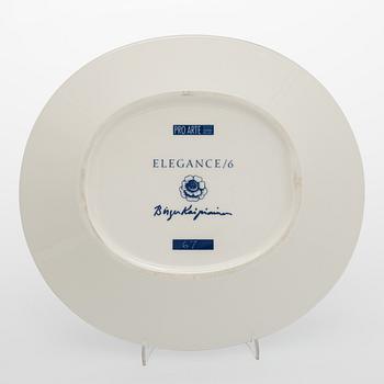 Birger Kaipiainen, fat, porslin, "Elegance/6", numrerad 67. Pro Arte, Arabia.