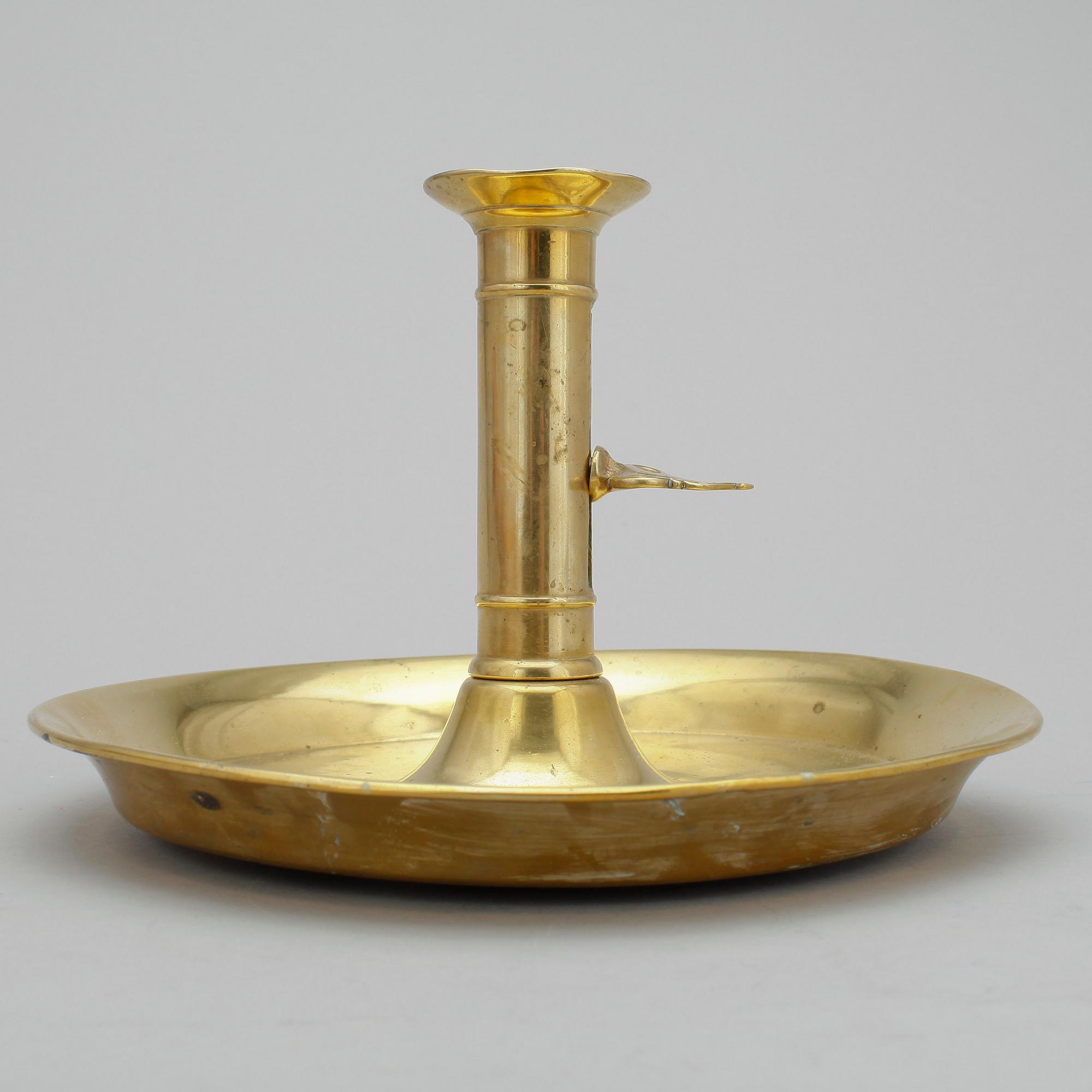 LJUSSTAKE, mässing, 1800-tal.