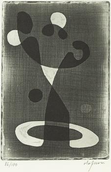 Pierre Olofsson, etchings, 5 pcs, signed and numbered.