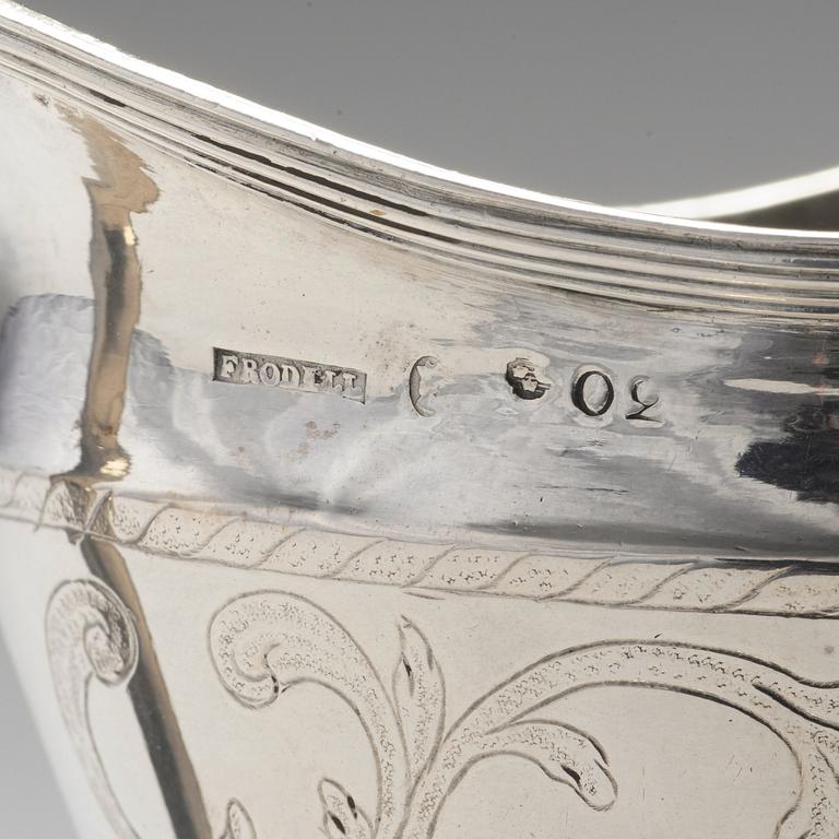 Johan Henrik Frodell, gräddkanna, silver, Stockholm 1797. Gustaviansk.