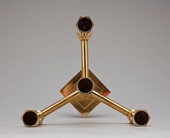 KANDELABRAR, 3 st, mässing, Gusum, 1900-talets senare hälft.