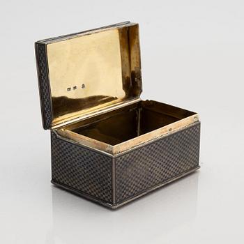 A Russian silver box, assay master Nicholai Bubrovin, Moscow 1831.