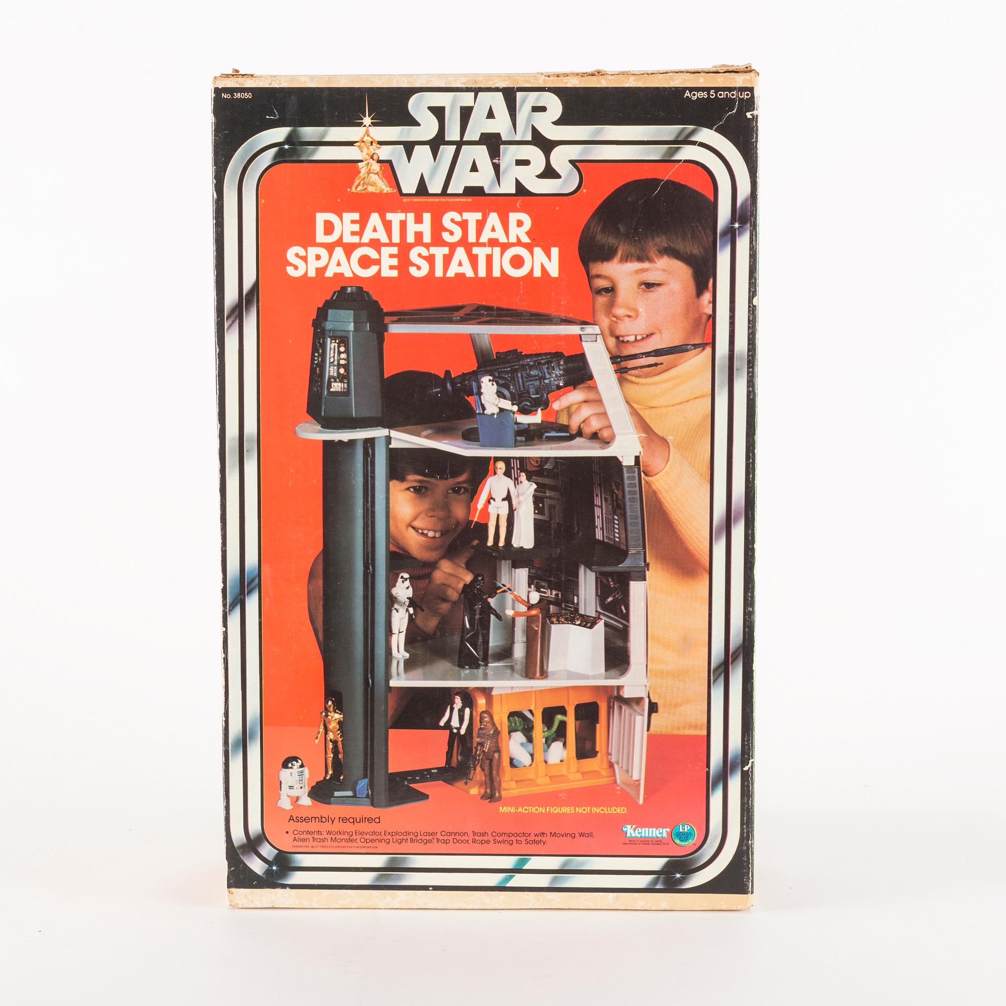 STAR WARS, Death Star space station playset i kartong, Kenner, 1978.