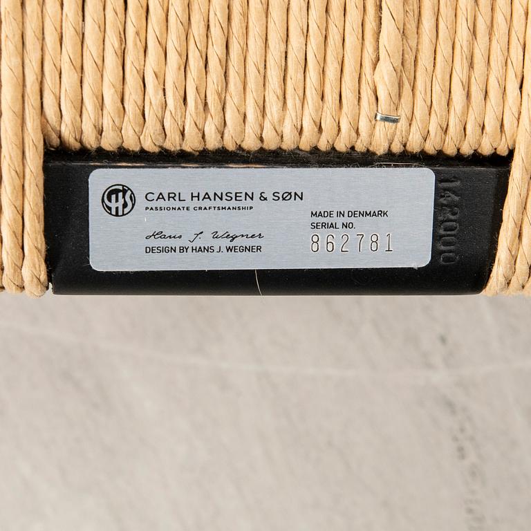 Hans J. Wegner, Chairs, 4 pcs, CH-24 "The Y Chair" Carl Hansen & Son Denmark 21st century.