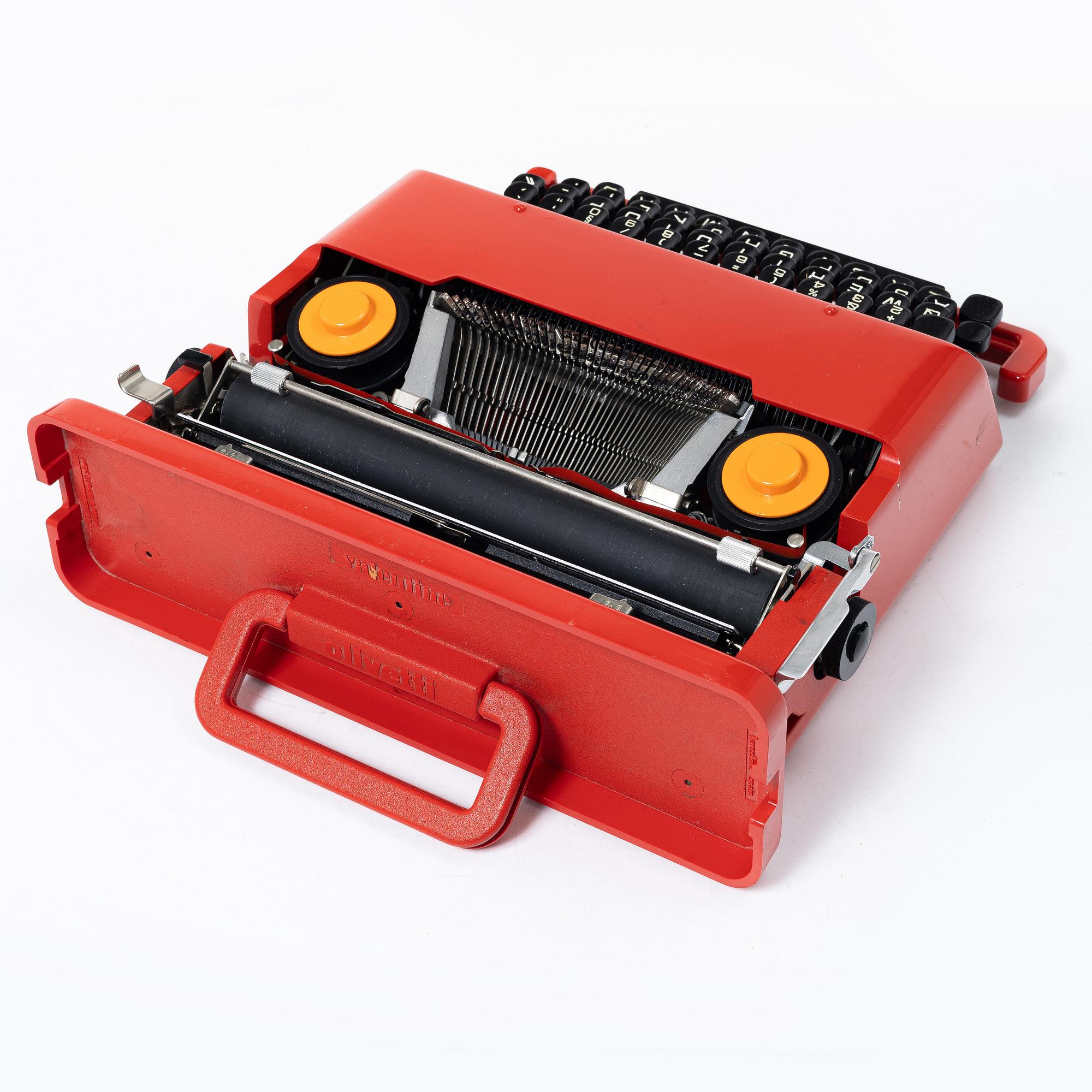 Ettore Sottsass, Skrivmaskin, "Valentine", Olivetti, Italien, 1900-talets andra hälft.