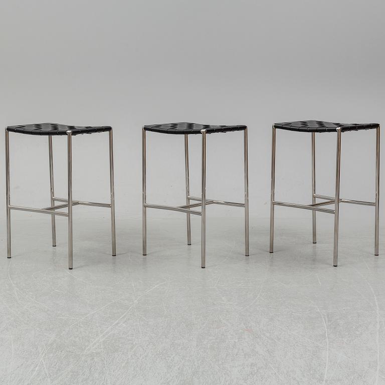 A set of three 'Klasen stool' bar stools, designed 2006 by Gordon Guillaumier for Minotti.