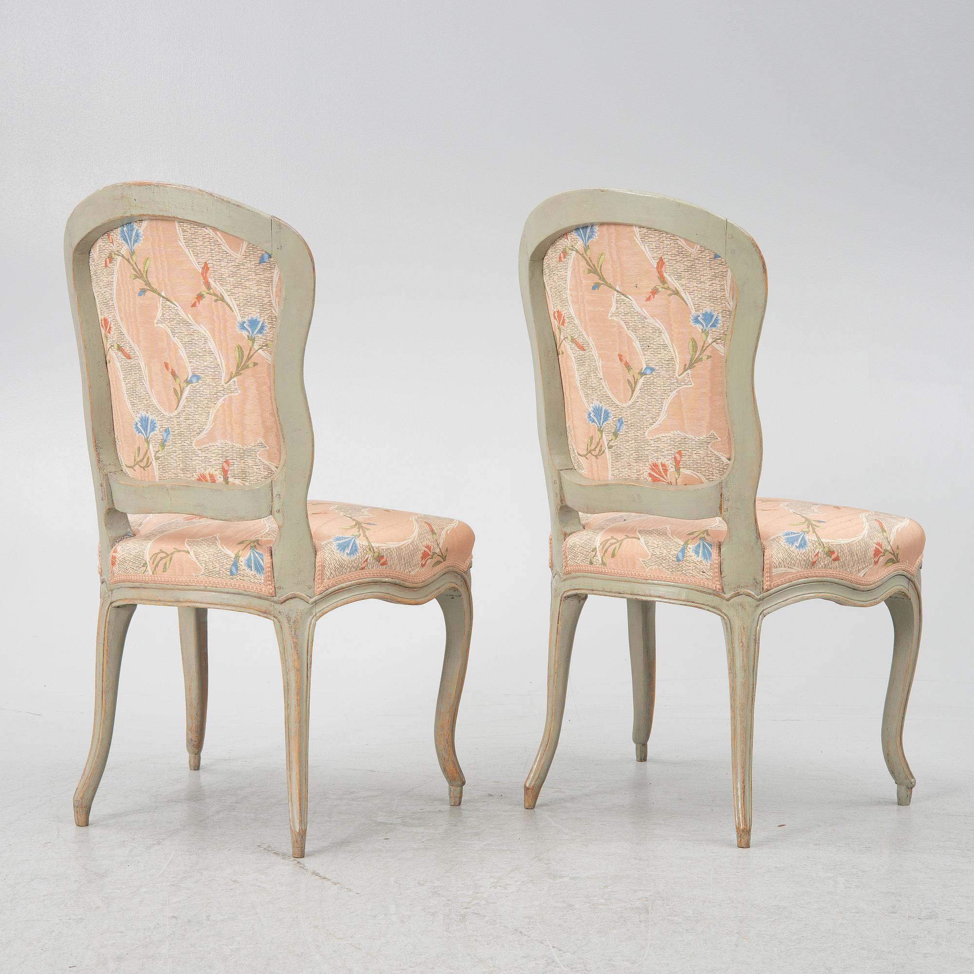 Stolar, ett par rokoko, 1700-talets mitt.