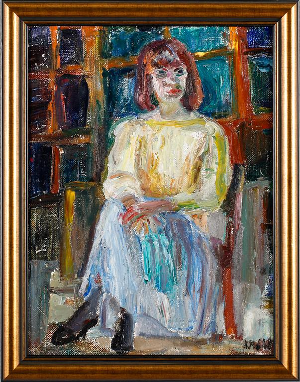 ASTRID MUNTHE-DE WOLFE, olja på duk, signerad.